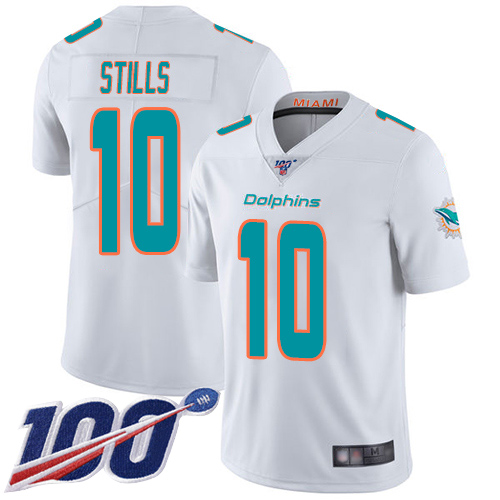 Nike Miami Dolphins #10 Kenny Stills White Men Stitched NFL 100th Season Vapor Limited Jersey->customized nfl jersey->Custom Jersey